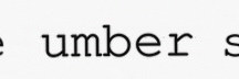 The same line after the correction, showing the word umber