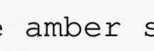 The scanned line before the correction, showing the word amber